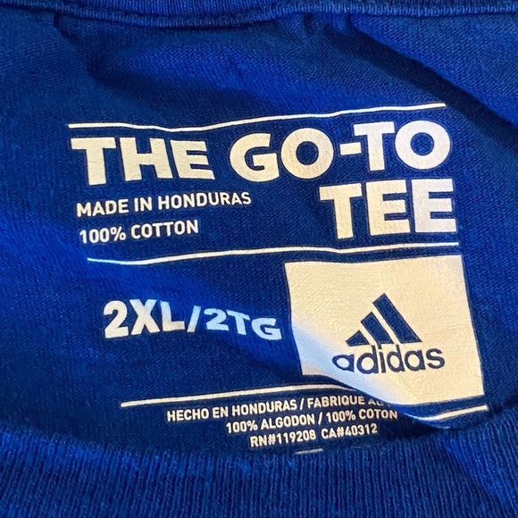 Kansas Jayhawks Adidas Beat State Shirt Size XXL Color Blue - Picture 3 of 4